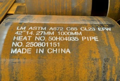 ASTM A672 GRC65 CL23 EFW Pipe